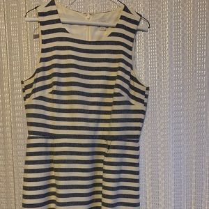 J. Crew size 10 sleeveless striped knee-length dress
